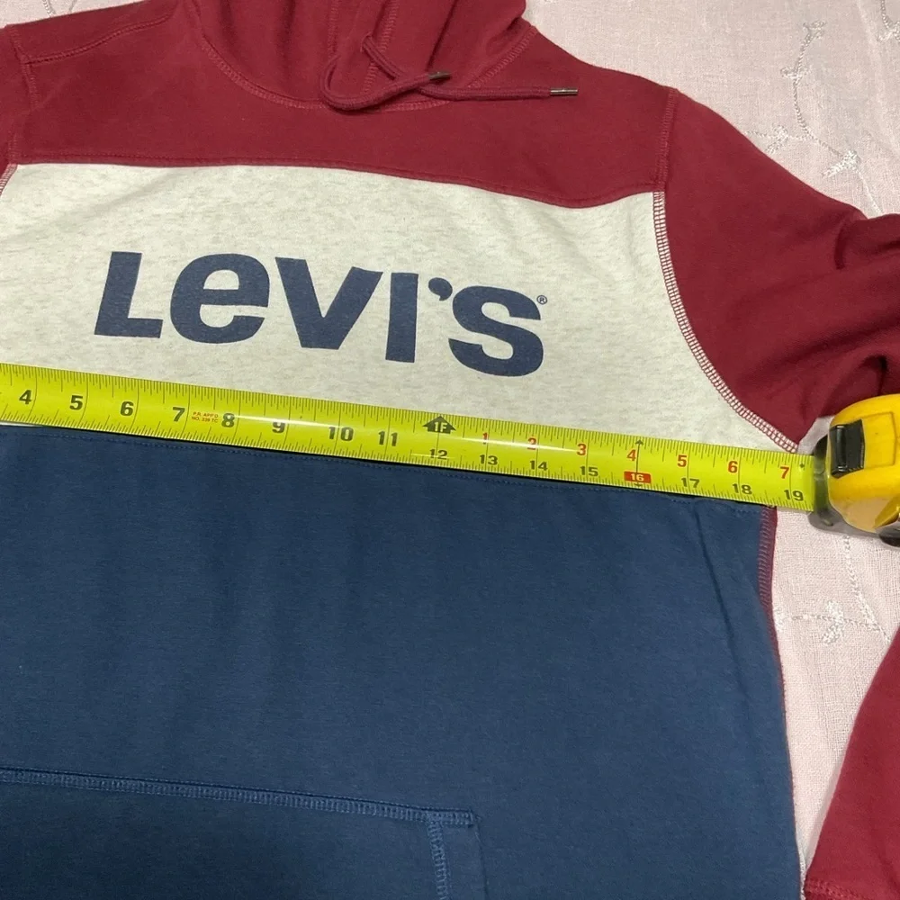 Levi's Men's Red and Blue Hoodie